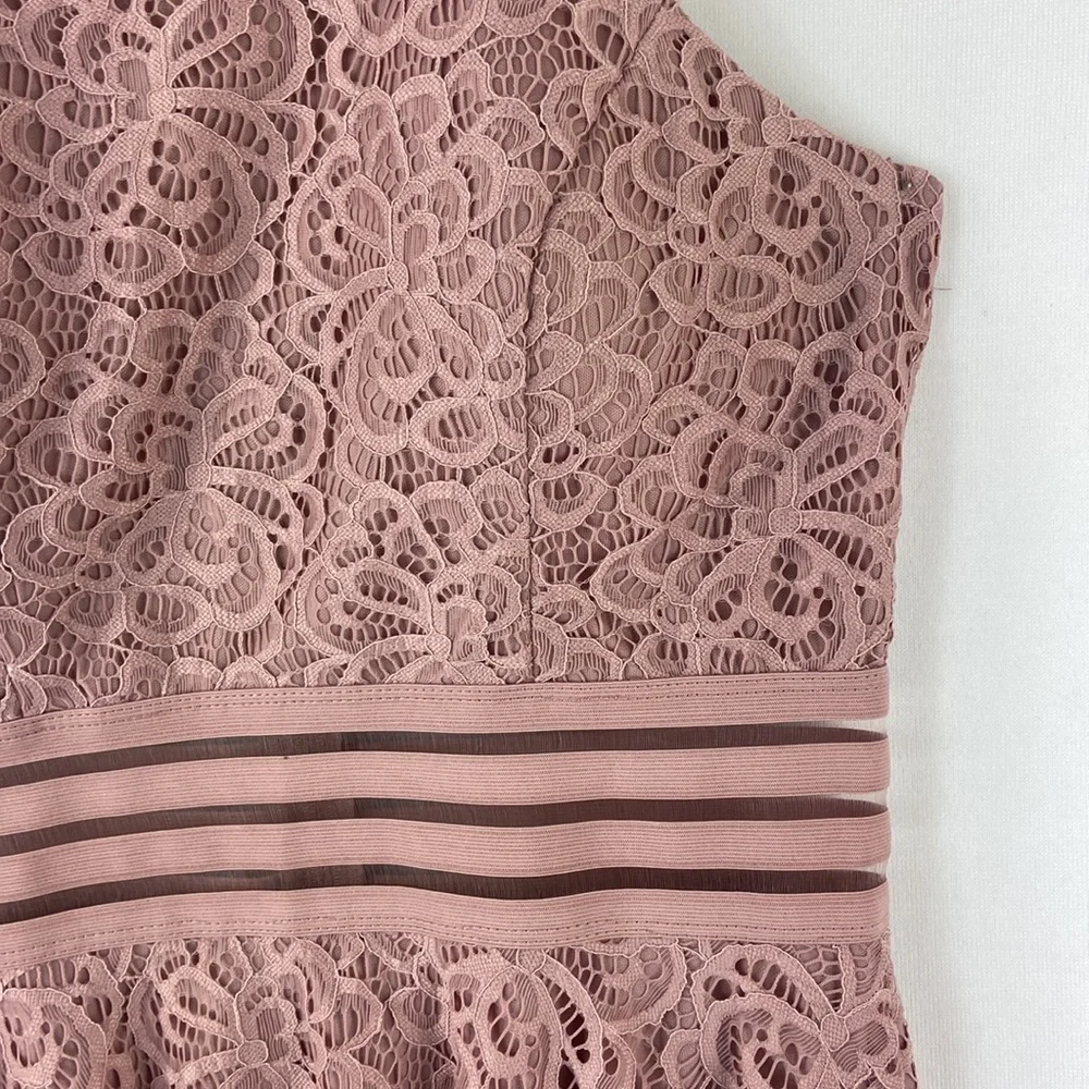 HOMECOMING City Studio Lace Fit Flare Rose Dress - Picture 3 of 8